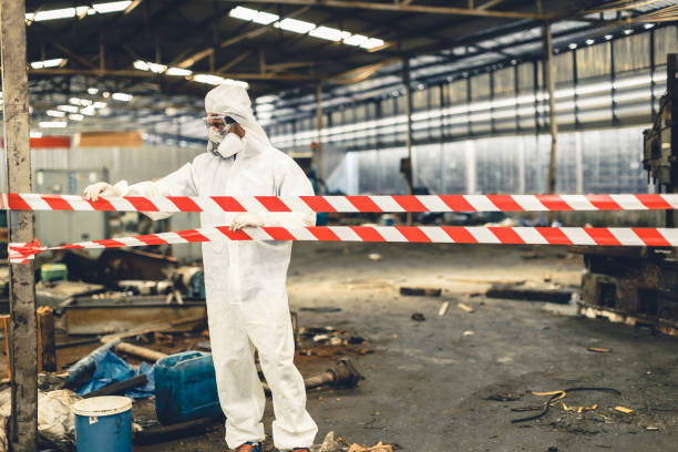 Professional Biohazard technician working in Wadmalaw Island, SC